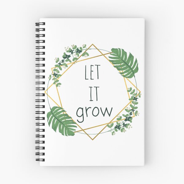Item preview, Let It Grow Green and Gold Quote Mantra Plant Leaf Flower Design designed and sold by TacoRose.