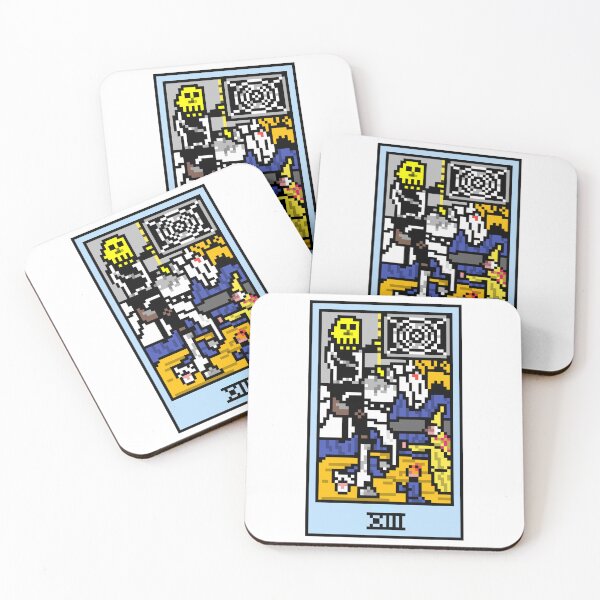 Artikelvorschau, Moment, ist das Pixel-Art-Tarot? Weiß – Major Arcana „Death“ (Design für T-Shirt, Aufkleber und andere Accessoires) entworfen und verkauft von Pixel Waite.