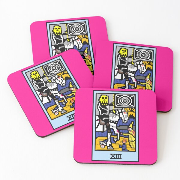 Artikelvorschau, Moment, ist das Pixel-Art-Tarot? Pink – Major Arcana „Death“ (Design für T-Shirt, Aufkleber und andere Accessoires) entworfen und verkauft von Pixel Waite.