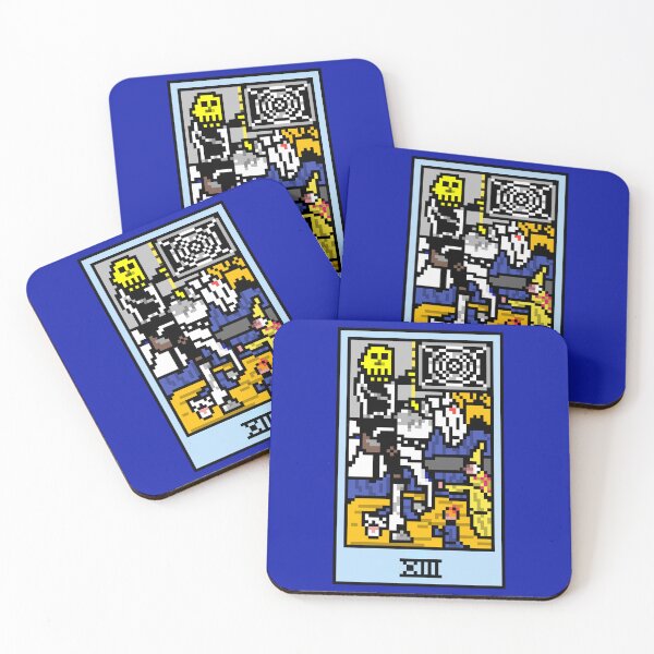 Artikelvorschau, Moment, ist das Pixel-Art-Tarot? Blau – Major Arcana „Death“ (Design für T-Shirt, Aufkleber und andere Accessoires) entworfen und verkauft von Pixel Waite.