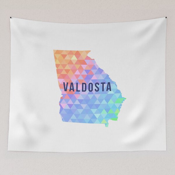 Item preview, Valdosta, Georgia Multi-Colored Geometry Pattern State Silhouette designed and sold by CartoCreative.