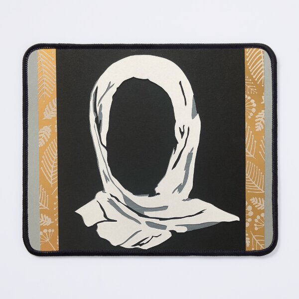 Item preview, Muslim woman women hijab art faceless head covering designed and sold by AbbyCutsPaper.