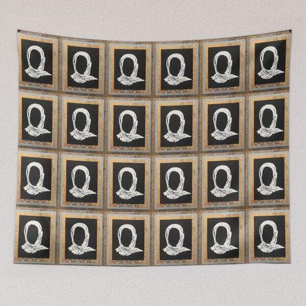 Item preview, Muslim woman women hijab art faceless head covering designed and sold by AbbyCutsPaper.