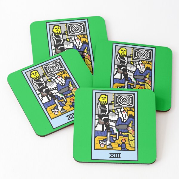 Artikelvorschau, Moment, ist das Pixel-Art-Tarot? Grün – Major Arcana „Death“ (Design für T-Shirt, Aufkleber und andere Accessoires) entworfen und verkauft von Pixel Waite.