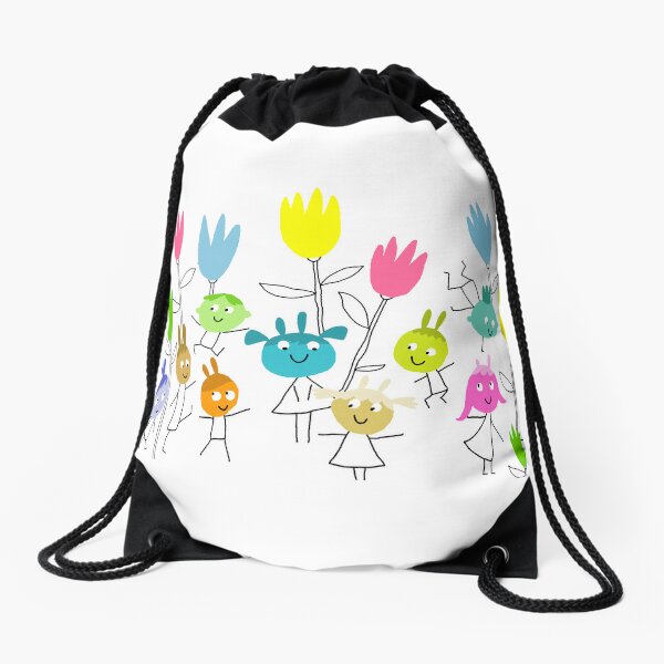 Mochila saco niño personalizada diseño hipopotamo. Mochila de cuerdas  personalizada infantil para la Vuelta al cole o guardería. Mochila saco