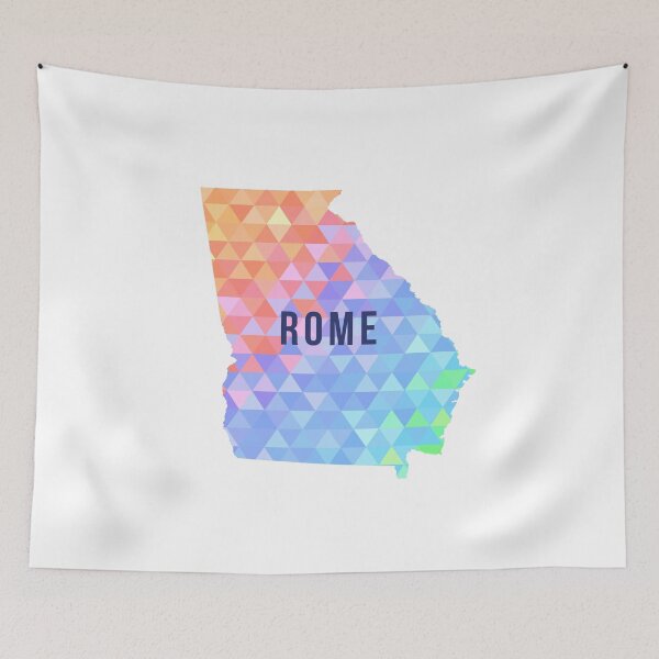 Item preview, Rome, Georgia Multi-Colored Geometry Pattern State Silhouette designed and sold by CartoCreative.