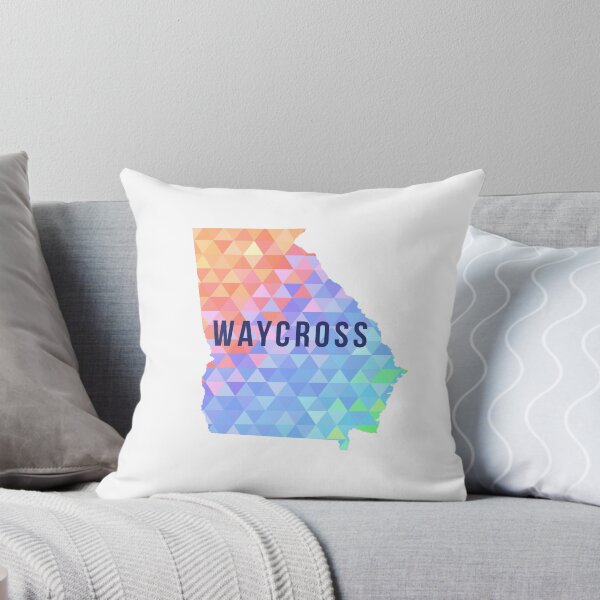 Item preview, Waycross, Georgia Multi-Colored Geometry Pattern State Silhouette designed and sold by CartoCreative.
