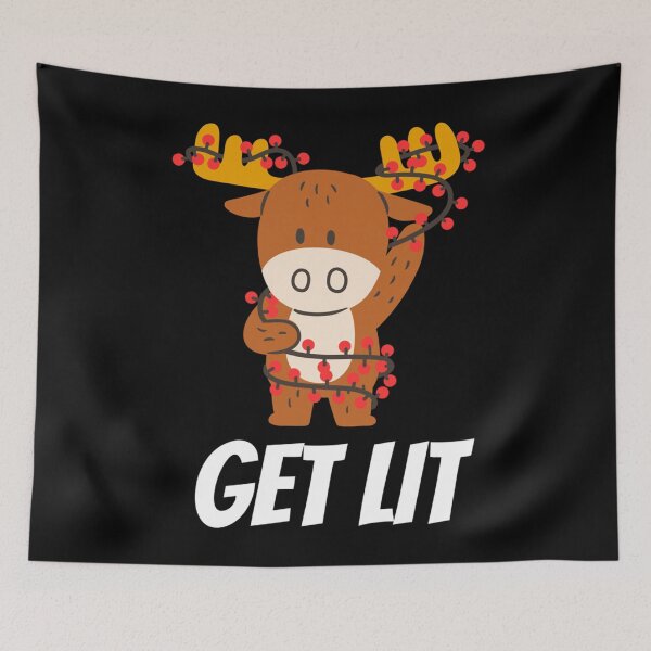 Item preview, GET LIT Funny and Dirty Christmas Shirt and Accessories with White Texts Essential . designed and sold by batterfwchas.