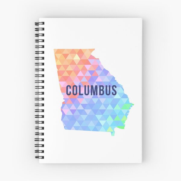 Item preview, Columbus, Georgia Multi-Colored Geometry Pattern State Silhouette designed and sold by CartoCreative.