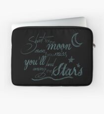 Shoot For The Moon Motivational Quote Laptop Sleeve