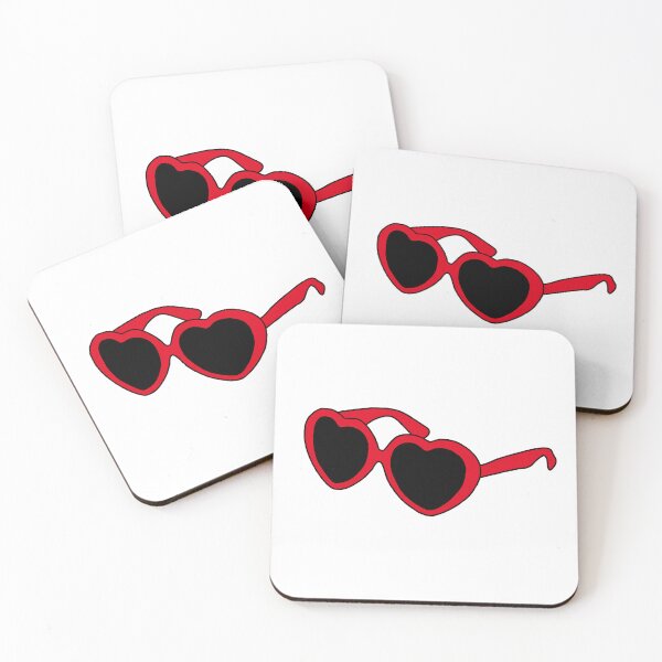 Item preview, Aesthetic red heart sunglasses  designed and sold by Holly-berry-art.