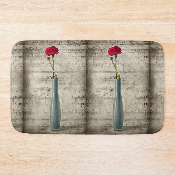 Item preview, Old music - Ranunculus in a bottle designed and sold by Barbara  Corvino.