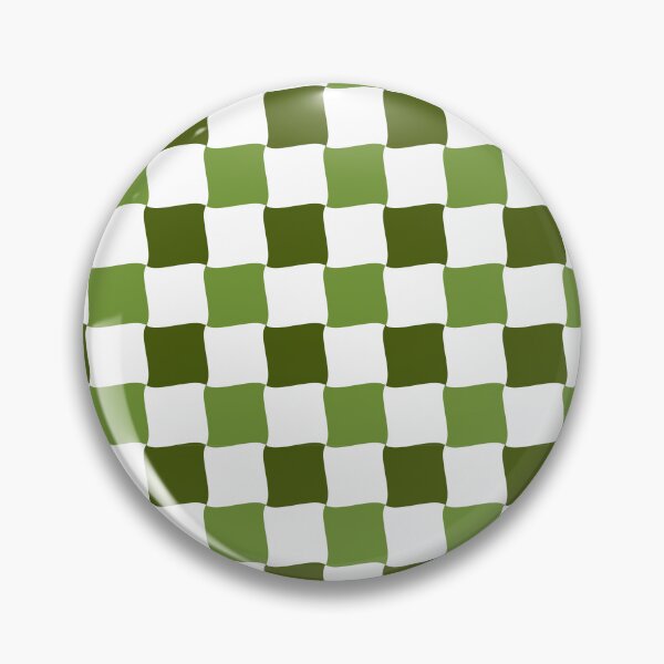 Item preview, Green and White Wave Diagonal Checked Square Geometric Pattern designed and sold by Moyanana.