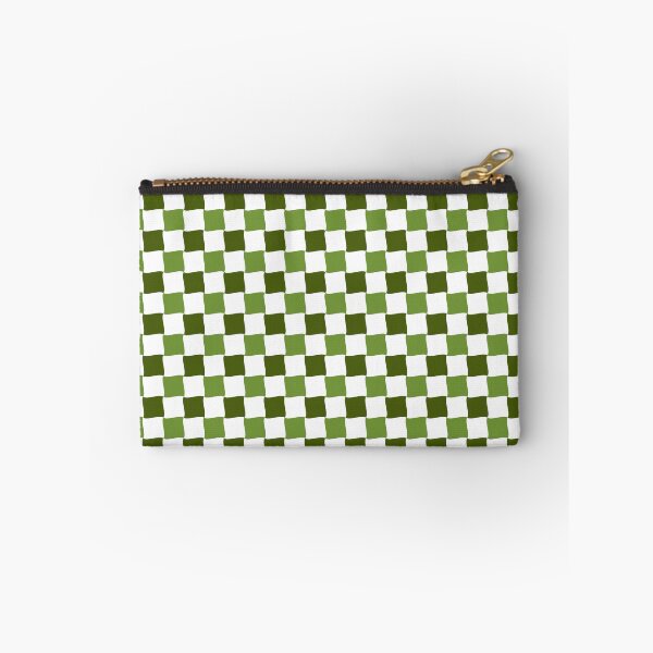 Item preview, Green and White Wave Diagonal Checked Square Geometric Pattern designed and sold by Moyanana.
