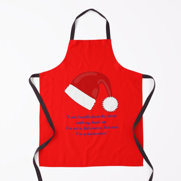 Item preview, Santa hat With Funny Quotes Design -I can't walk down the street with my head up.I'm not a hat wearer,but now I'm a hat wearer.  designed and sold by DesignDrawn.