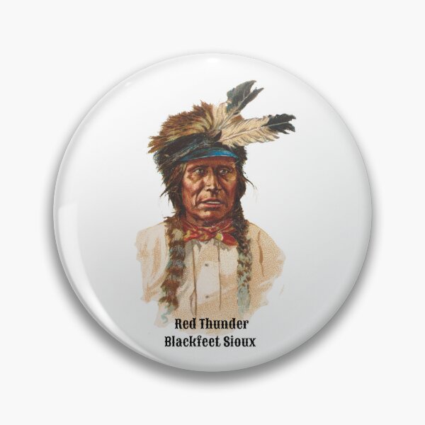 Item preview, Red Thunder - Blackfeet Sioux - Vintage Portrait Originally Allen & Ginter by heringa designed and sold by heringa.