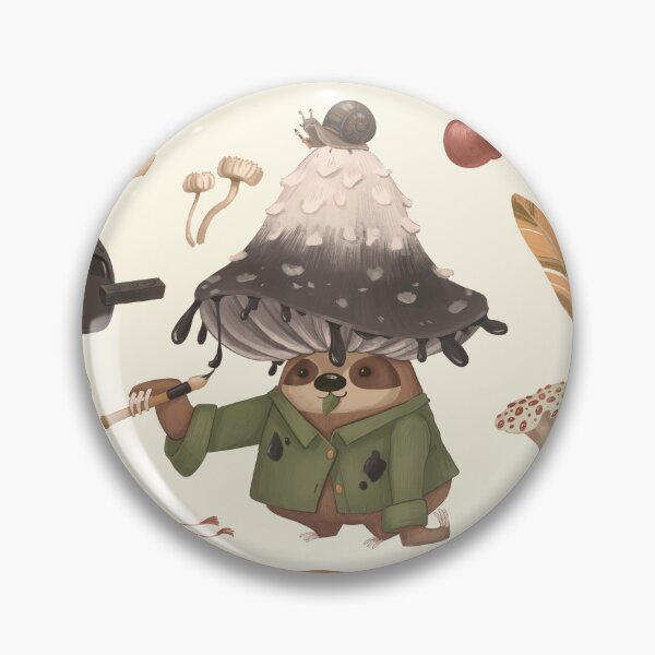 Item preview, Mushroom Sloth Calligrapher designed and sold by Pameloo.