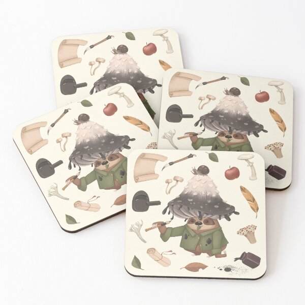 Item preview, Mushroom Sloth Calligrapher designed and sold by Pameloo.