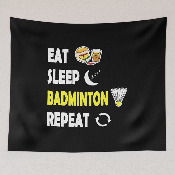 Item preview, Eat Sleep Badminton Repeat designed and sold by vineeth.