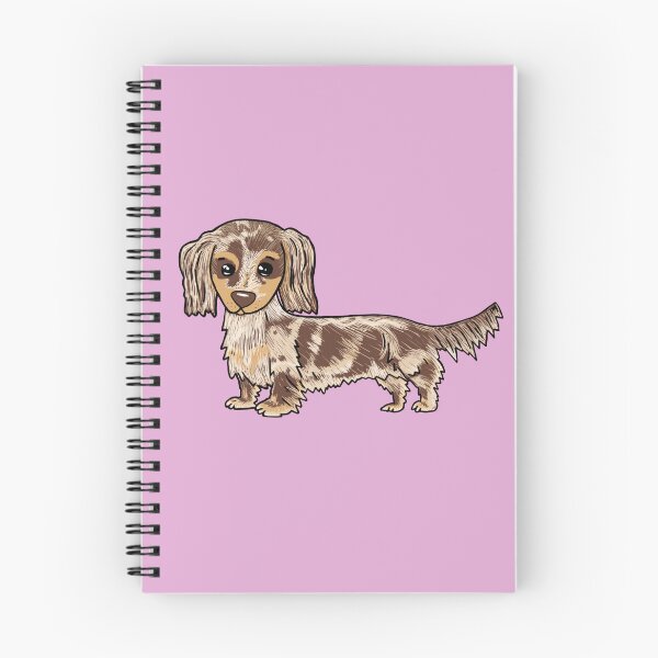 Item preview, Chocolate Dapple Longhaired Dachshund Sausage Dog Puppy designed and sold by Lemonicious.