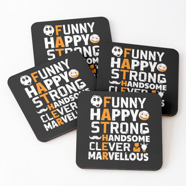 Item preview, Funny Happy Strong Handsome Clever Marvellous Fathers Day designed and sold by Optix.