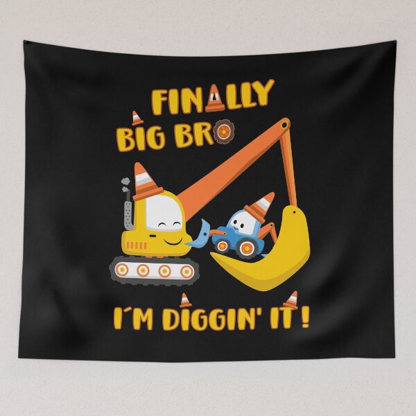 Item preview, Big Brother - Finally Big Bro Excavator & tractor designed and sold by Shirt-Designs.