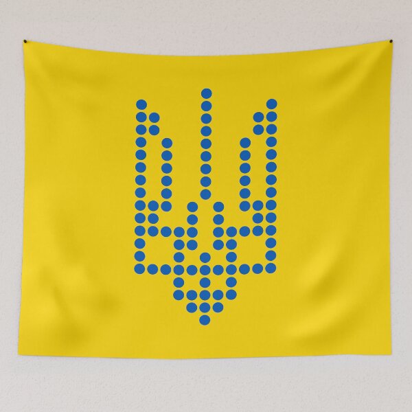Item preview, Ukrainian trident blue on yellow designed and sold by Ukrainian.