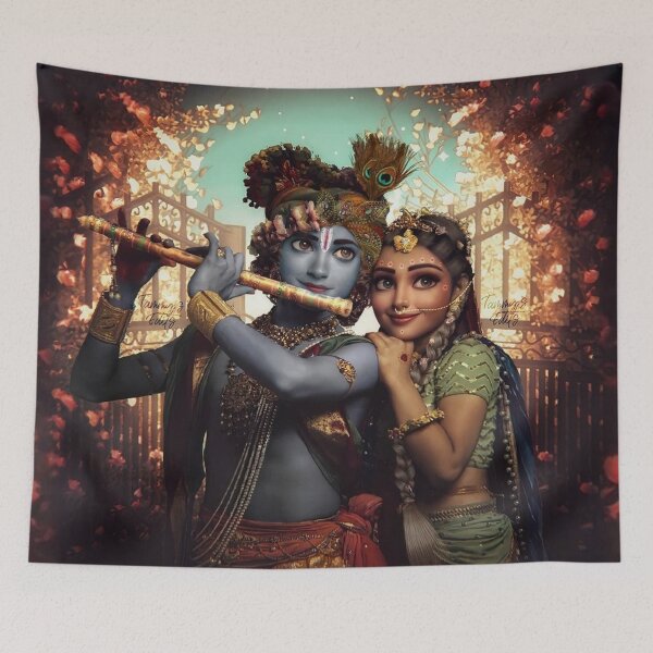 Item preview, LORD KRISHNA & RADHA HISTORICAL LOVELY COUPLE designed and sold by TrendyUniverse.