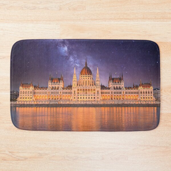 Item preview, Hungarian Parliament at night in Budapest, Hungary designed and sold by mitzobs.