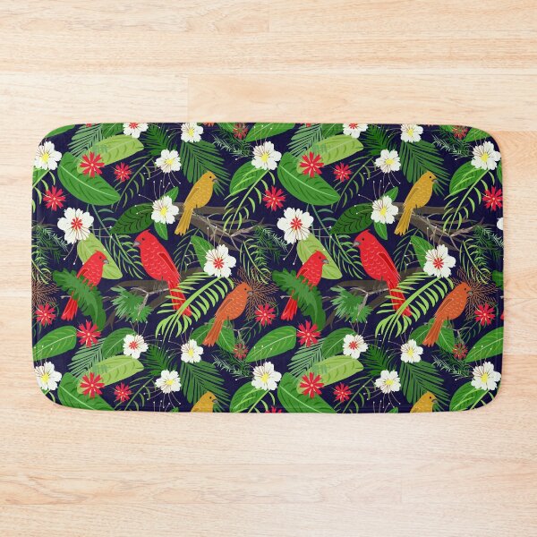 Item preview, Hawaiian Tropical Hibiscus Flower with Cardinal Birds designed and sold by prirajdesigns.