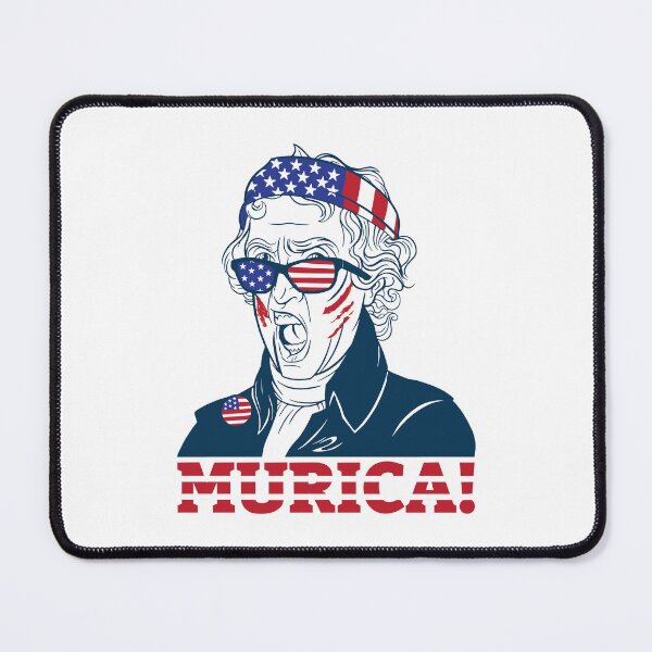 Item preview, Patriotic President Thomas Jefferson Murica! Wht designed and sold by MadMando.