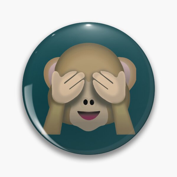 Item preview, See no evil monkey emoji   designed and sold by CasualKnit.