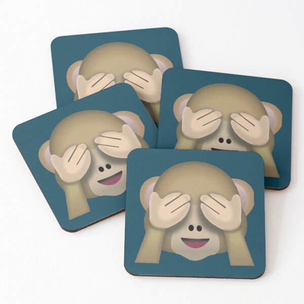Item preview, See no evil monkey emoji   designed and sold by CasualKnit.