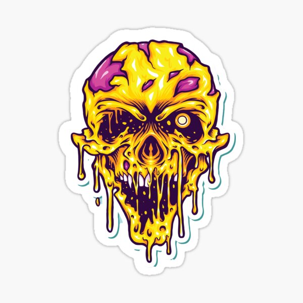 Halloween horror zombie Brains Sticker