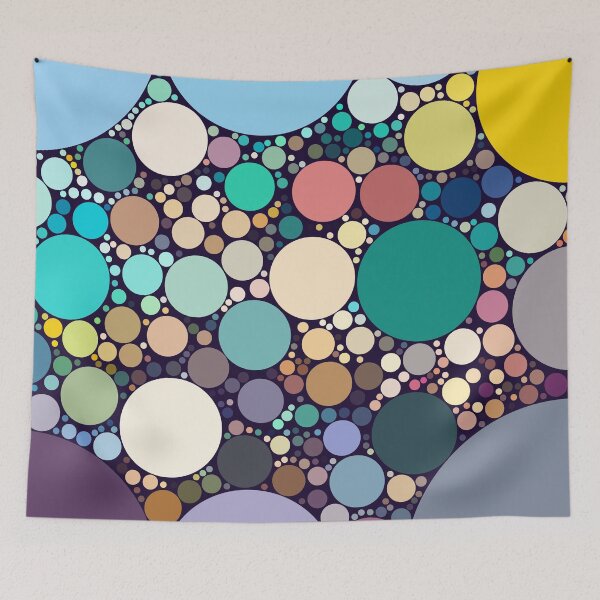 Item preview, Many Sizes and Colors Peacock Palette Polka Dots Pattern Design designed and sold by patternsoup.