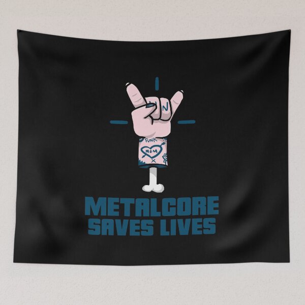 Item preview, Metalcore Saves Lives - Heavy Metal Metalcore Design designed and sold by Shirtlify.