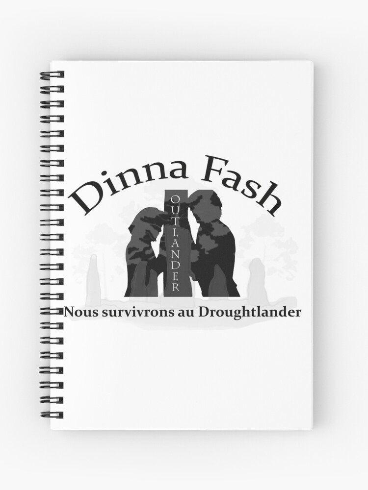 Aperçu 1 sur 3. Carnet avec l'œuvre Droughtlander Dinna Fash nous survivrons créée et vendue par OutlanderAddict.