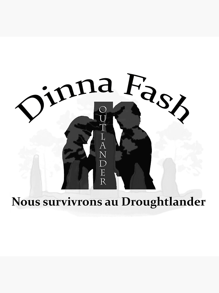 Aperçu 2 sur 2. Sac fourre-tout avec l'œuvre Droughtlander Dinna Fash nous survivrons créée et vendue par OutlanderAddict.