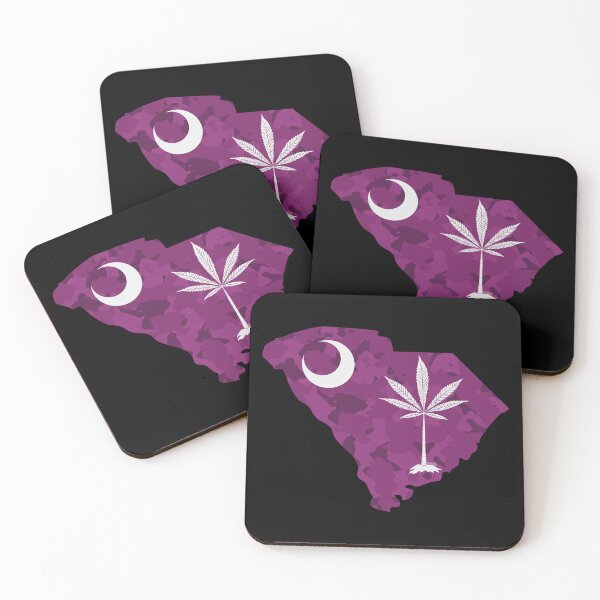 Item preview, Hot pink Camouflage South Carolina State Flag Stoner Parody-Marijuana Leaf designed and sold by YomeHayin.