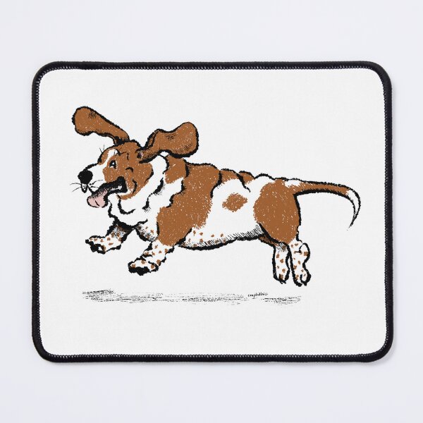 Item preview, Basset in Flight designed and sold by Christine Philbrick.