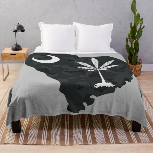 Item preview, Gray Camouflage South Carolina State Flag Stoner Parody-Marijuana Leaf designed and sold by YomeHayin.