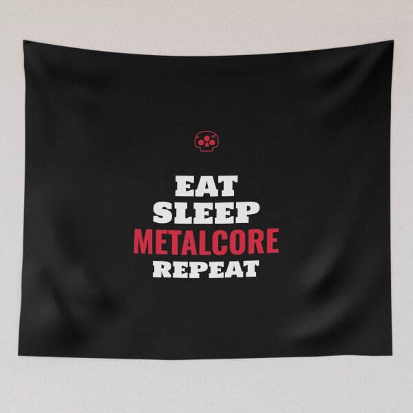 Item preview, Eat Sleep Metalcore Repeat - Heavy Metal Metalcore Design designed and sold by Shirtlify.