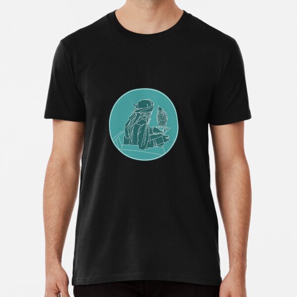 Turquoise_ Arabe au faucon T-shirt premium