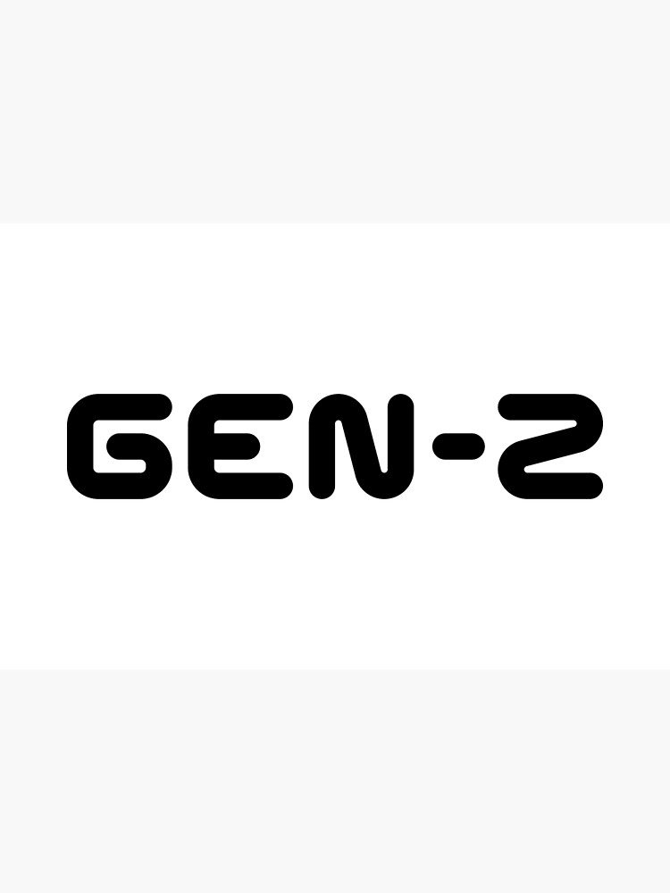 gen-z-gen-z-generation-z-schwarzer-text-poster-von-studio-72