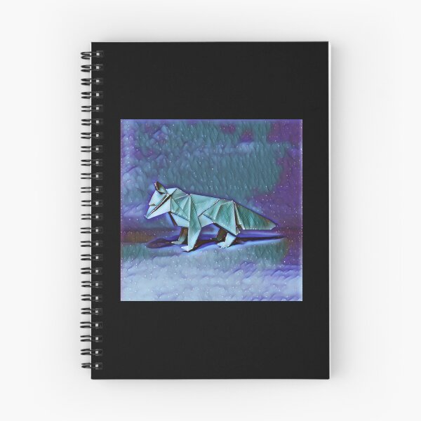 Item preview, Origami wolf in the snow, digital art designed and sold by Meo Design.