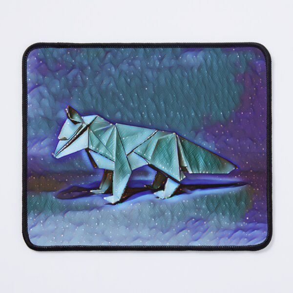 Item preview, Origami wolf in the snow, digital art designed and sold by Meo Design.