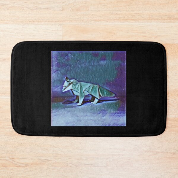 Item preview, Origami wolf in the snow, digital art designed and sold by Meo Design.