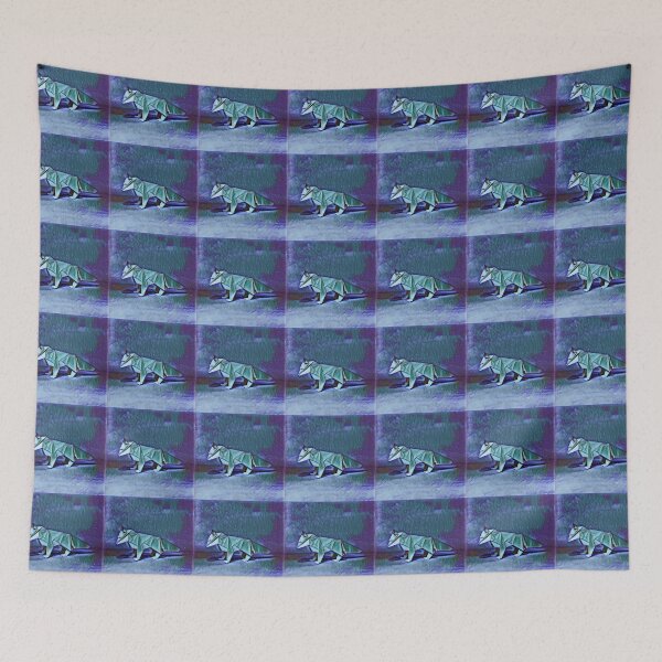 Item preview, Origami wolf in the snow, digital art designed and sold by Meo Design.