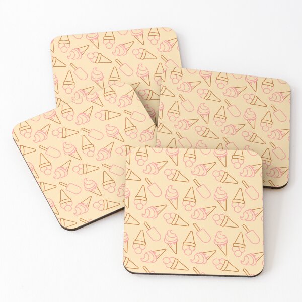 Item preview, Cute summer food with outline ice cream contours designed and sold by CutieBlue.