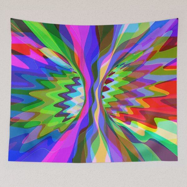 Item preview, Abstract Multicolored Twisted Fractal Split 12 designed and sold by SXW Designs.